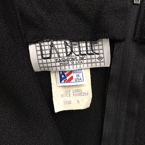 Vintage 90s Chic La Belle Black Sleeveless Minimalist Mini Short Pencil Dress S - Picture 8 of 8